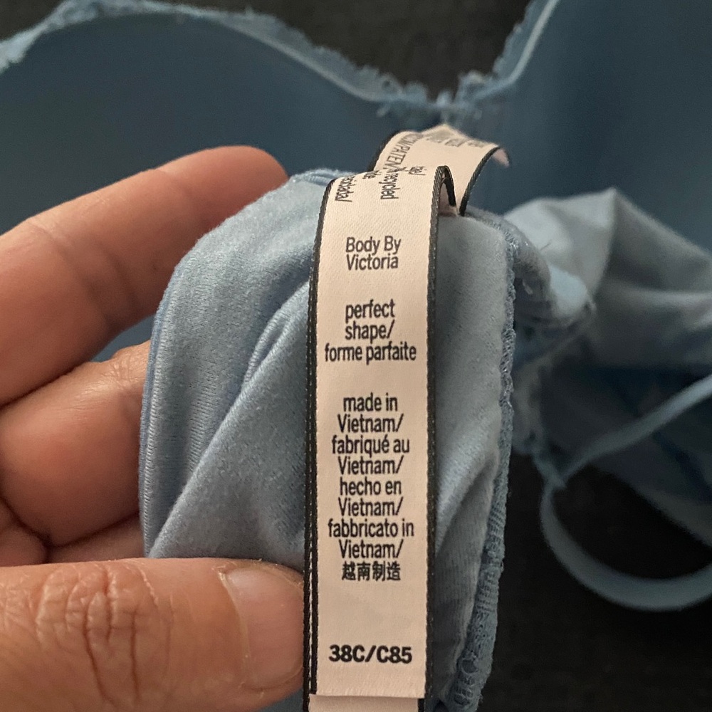 Victoria's Secret Light Blue Lace Push-Up Bra with Bow Size 38C - Picture 14 of 14